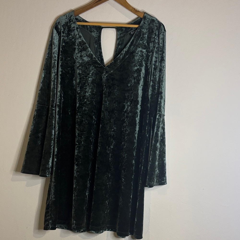 Fun Velvet Green Dress